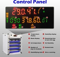 Incubateur d'oeufs à couver de volaille automatique en PVC 272 V, contrôle de la température et de l'humidité pour poulet, canard, oie, caille, oiseau, 220