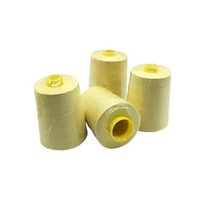 Eco-friendly 110g 20/2 Aramid Fireproof Yellow High Tenacity Sewing Thread