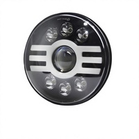 Phare de moto 7 pouces Wrangler pour modification d'éclairage, phare de travail 40W, phare LED de voiture, type H, Angel Eye 12V
