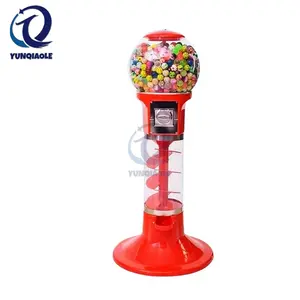 Fabrika toptan satış için spiral şeker Gumball zıplayan top kapsül oyuncak otomatı standı