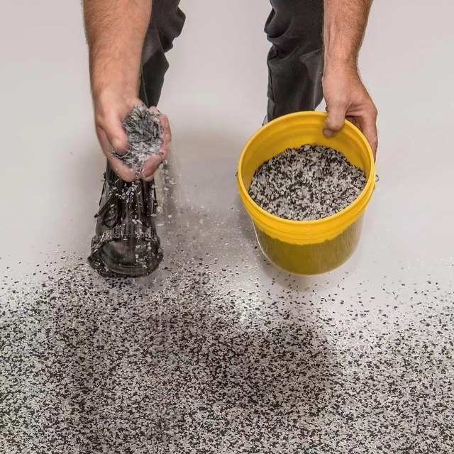 LSY 1/4" and 1/16" 40 LB Box Signature Blend Epoxy Flake with 10 Colors Types for 100% Solid Garage Epoxy Urethane Floor Coating