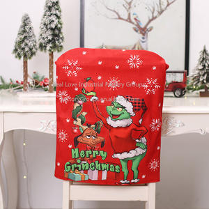 Caliente regalos de Navidad <span class=keywords><strong>Grinch</strong></span> muñeca silla cubierta Monster Green Jay Silla de comedor cubierta de dibujos animados silla <span class=keywords><strong>gorra</strong></span> - Product Image 6
