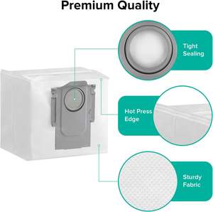Sacs d'aspirateur à poussière Premium pour <span class=keywords><strong>Xiaomi</strong></span> <span class=keywords><strong>Roborock</strong></span> S8 <span class=keywords><strong>Pro</strong></span> <span class=keywords><strong>Ultra</strong></span> / <span class=keywords><strong>S7</strong></span> MaxV Q7 G10S <span class=keywords><strong>PRO</strong></span> Sacs d'élimination de la saleté pour aspirateur - Product Image 5