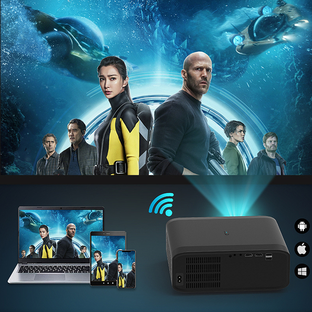 Javoda E510 Portable Mini Android Smart Video Projector Full HD 1080P 4k LED LCD Home Theater Presentation Game Projector