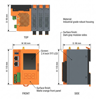 Controlador PLC OpenEmbed, Controlador Lógico Programable de Automatización Industrial con Pantalla Digital HMI, Comunicación RS485