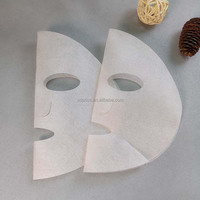 Masque facial en tissu de haute qualité à double couche en Tencel composite, rose, lyophilisé, anti-brillance, 38 g/m²