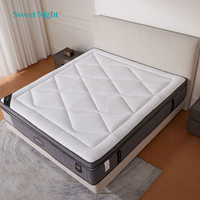 Matelas de luxe confortable à ressorts ensachés indépendants, mousse à mémoire de forme au gel de latex, pour hôtels, 12 pouces