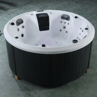Grand massage moderne noir extérieur 4 homme rond spa portable bain à remous