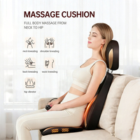 Coussin de massage portable d'origine pour siège de voiture, masseur corporel vibrant et pétrissant pour soulager les douleurs dorsales à la maison et en voiture