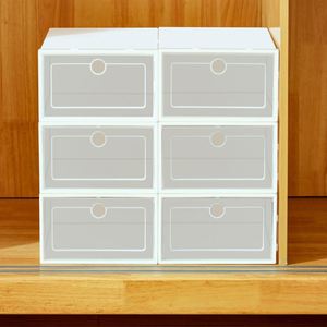Plastic Clear Shoe <b>Box</b> Stackable Shoes Organizer Magnetic <b>Foldable</b> Case Transparent Shoe Organizer - Product Image 2