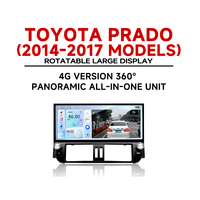 Radio GPS Portátil para Auto, Unidad Principal con Pantalla Android 15, Reproductor Multimedia Inalámbrico Carplay para Prado 2014-2017