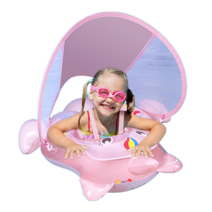 <span class=keywords><strong>Flotador</strong></span> <span class=keywords><strong>para</strong></span> Piscina Infantil <span class=keywords><strong>con</strong></span> <span class=keywords><strong>Sombrilla</strong></span> Extraíble, Anillo de Natación de PVC Resistente y Asiento Ajustable - Product Image 1