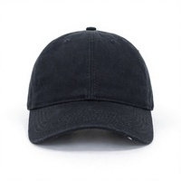 Casquette de baseball en coton noir, sangle réglable, visière incurvée, 5 panneaux, chapeau de sport décontracté, logo personnalisé, adulte