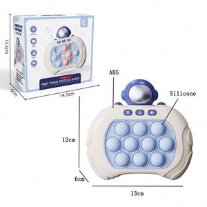 Consola de Juego Electrónica Popit de Presión Rápida, Juego de Golpear la Mula con Luz, Juego de Presión Rápida, Juguete Antiestrés para Aliviar la Ansiedad, Multicolor - Product Image 2