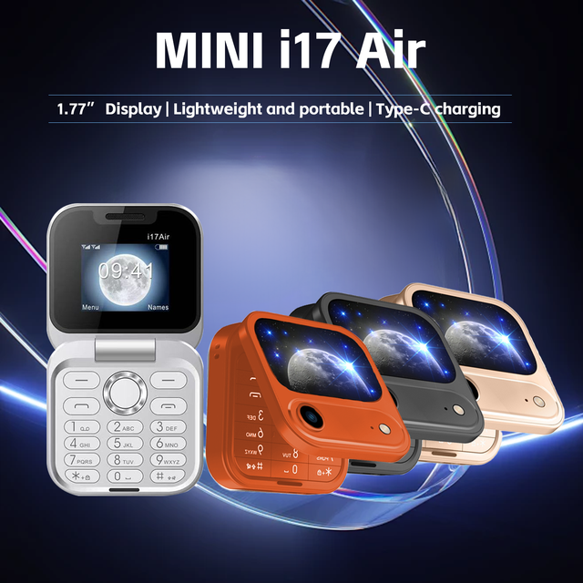 MINI I17 Air Small Size Flip Phone Shockproof Durable for Outdoor and Work Backup