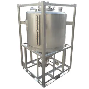 Prix d'usine Réservoir fourre-tout en acier inoxydable Réservoir Ibc de 1000 litres pour le transport de produits chimiques