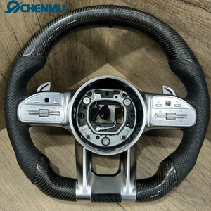 Volante Deportivo de Cuero y Fibra de Carbono Real en Oferta para Mercedes Benz AMG W204 C63 W212 W218 W207 Compatible con Clase <span class=keywords><strong>E</strong></span> G 809 - Product Image 1