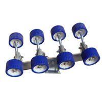 Groupe de rouleaux de remorque de bateau avec support de montage 8 pièces ensemble de rouleaux oscillants pour remorque de bateau