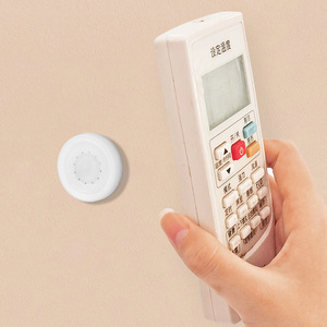 Home magnetic round <b>TV</b> and air conditioner <b>remote</b> <b>control</b> wall mount storage sticker with snap fastener and no drilling - Product Image 2