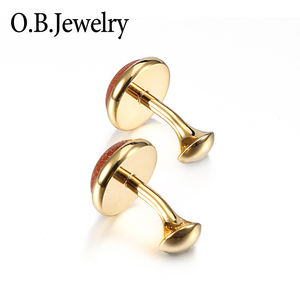 <span class=keywords><strong>Gemelli</strong></span> Classici da <span class=keywords><strong>Uomo</strong></span> Placcati in Oro 18K con Pietra Sabbiata, Spedizione Gratuita - Product Image 4