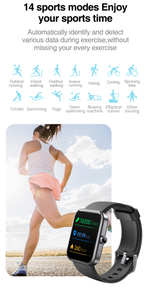 <span class=keywords><strong>Alexa</strong></span>-<span class=keywords><strong>reloj</strong></span> inteligente ID206, accesorio de pulsera resistente al agua con control de voz, frecuencia cardíaca, oxígeno en sangre y seguimiento de actividad, pantalla de 1,69 pulgadas, id206 - Product Image 5