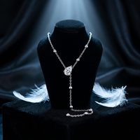 Collier pendentif asymétrique en forme de goutte d'eau en or 14 carats rempli d'or, moissanite taille poire 7x10mm 2.0ct, pour femme