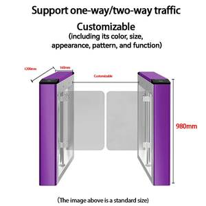 TCP/IP biometrico controllo accessi macchina presenza sistema di riconoscimento facciale tecnologia Swing barriera in acciaio inox - Product Image 2