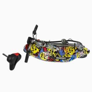 <span class=keywords><strong>Trottinette</strong></span> électrique colorée avec siège et amortisseur, <span class=keywords><strong>trottinette</strong></span> de loisirs au design graffiti de clown - Product Image 6