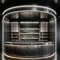 Comptoir de réception personnalisé poli pour bars, stations d'accueil invités, salons, clubs, hôtellerie, ateliers de conception, configuration d'accueil, OEM