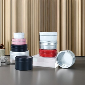 Pot en aluminium vide de haute qualité pour emballage, pot en aluminium noir mat pour pommade et crème à barbe avec bouchon à vis - Product Image 5