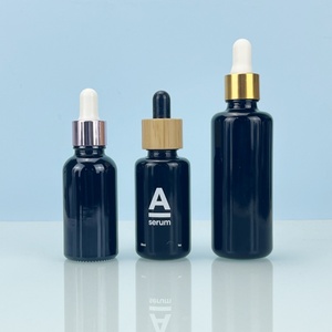 Envase de Vidrio Violeta Negro de Alta Calidad para Cosméticos, Botella de Loción con Logotipo Serigrafiado, 30ml 50ml 60ml 100ml, Botella Redonda con Protección UV y Atomizador - Product Image 5