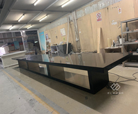 Mobilier de bureau moderne table de réunion longue en pierre de quartz de bonne qualité table de conférence en marbre noir
