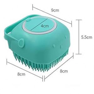 Gant de toilettage et distributeur de shampoing 2-en-1, brosse de massage pour animaux de compagnie, outil de bain pour chiens et chats, sans BPA, en silicone souple, facile à nettoyer - Product Image 4