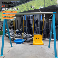 SageDelightRides OEM Équipement de jeu extérieur, Ensemble balançoire et toboggan pour enfants en plastique LLDPE et acier, pour écoles, parcs et collectivités, Vente en gros