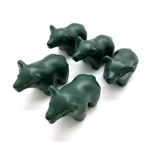Pelota Antiestrés Promocional <span class=keywords><strong>de</strong></span> Espuma <span class=keywords><strong>de</strong></span> PU en Forma <span class=keywords><strong>de</strong></span> Toro Verde Oscuro con Logotipo Personalizado, Juguete Antiestrés <span class=keywords><strong>de</strong></span> Toro Negro - Product Image 3