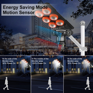 مصباح شمسي IP66 كاميرا شمسية مدمجة 4G 3 عدسة كاميرا شمسية ليد عالية الدقة 12MP PIR كاميرا أمنية LED Luminaire - Product Image 3