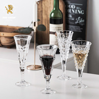 Flûte à champagne en cristal gravé pour fêtes, banquets, bars et cocktails – Verre à vin transparent sur pied