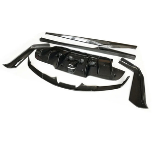 Kit de Carrocería de Fibra de Carbono Real para Ferrari 488 GTB <span class=keywords><strong>Spider</strong></span>, Alerón Delantero, Difusor Trasero, Faldones Laterales, Estilo Racing - Product Image 3
