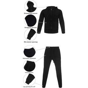 New 2026 Custom Logo Spandex/Polyester Breathable Sporty Full Zip Tracksuit Hoodie Jogger Two Piece Jogging Sweat <b>Suits</b> for <b>Men</b> - Product Image 6