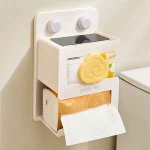 Creative Suction Cup for Refrigerator Door Tissue Box for Multi-function <b>Kitchen</b> Wet Wipes Storage Rack <b>Plastic</b> - Product Image 1