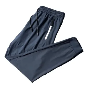 2023 Sneldrogende Sport Vrijetijdsbroek Ijs Zijde Elastische Taille Sportbroek Ademende Polyester Spandex Hardloopbroek