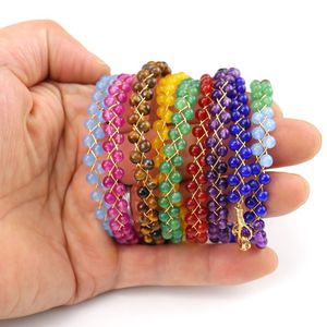 Wholesale Hand-woven Crystal <strong>Agate</strong> <strong>Beads</strong> Green Aventurine Amethyst Bracelets with Adjustable Sizes Fashionable Jewelry Ornaments - Product Image 2