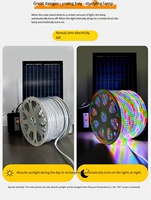 Bandes lumineuses LED RGB étanches pour l'extérieur, pour villa, jardin, éclairage architectural paysager, bandes lumineuses néon RGB solaires étanches