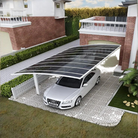 Abri de voiture/garage/abri de stationnement en polycarbonate traité thermiquement de haute qualité avec structure en aluminium