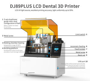 Impresora 3D Dental PioNext DJ89plus de 10.3 Pulgadas con Pantalla LCD 8K para Coronas Dentales y <span class=keywords><strong>Ortodoncia</strong></span> - Product Image 5