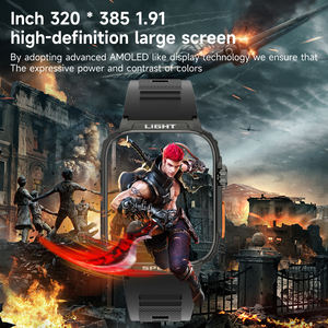 Reloj Inteligente de Moda de 1.91 Pulgadas con Linterna, Android IOS, Batería de 430 mAh, Llamadas, Asistente de Voz, IP67, Pantalla Cuadrada GP5 para Silicona - Product Image 4