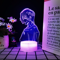Lampe de nuit 3D de dessin animé adorable de haute qualité, base en ABS, lampe de nuit personnalisée pour les amateurs d'anime