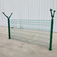 Clôture décorative de jardin 3D directement de l'usine : Cadre soudé revêtu de PVC conçu pour la protection des vergers ; Facile à assembler