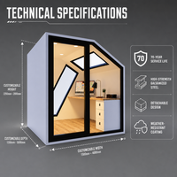 Module de bureau ADU moderne et élégant, mini-maison préfabriquée, studio modulaire de jardin, unité de villa portable, kit d'hébergement pour hôtel