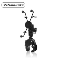 Support de tablette universel bras X de 9cm avec petite ou grande base à bille robuste pour moto, VTT/UTV, vélo